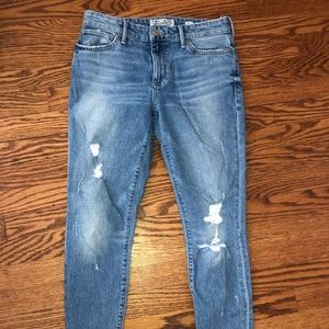 Natural Hem Distressed Jeans